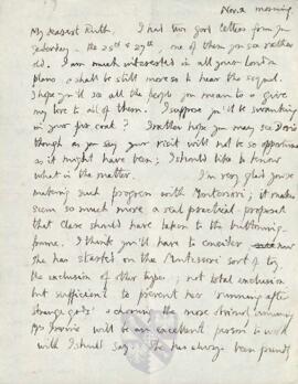 Letter from George to Ruth Mallory, 2 November 1918