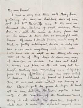 Letter from Ruth to George Mallory, c. 15 October 1918