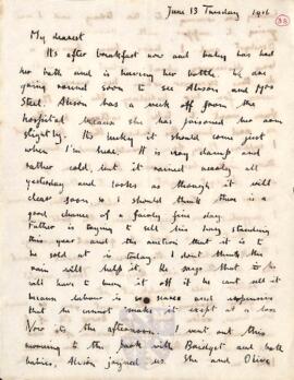 Letter from Ruth to George Mallory, 13 June 1916