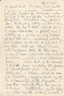 Letter from George to Ruth Mallory, 7 April 1917