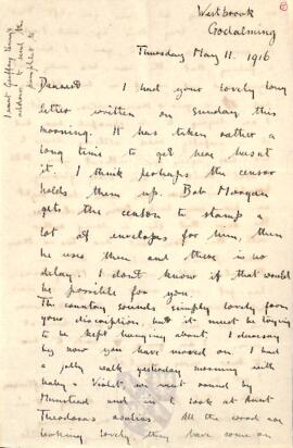 Letter from Ruth to George Mallory, 11 May 1916