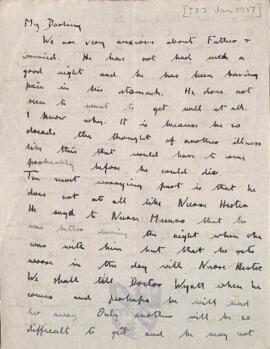 Letter from Ruth to George Mallory, 27  January 1917