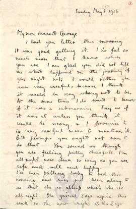 Letter from Ruth to George Mallory, 7 May 1916