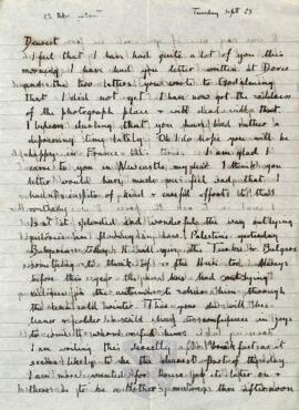 Letter from Ruth to George Mallory, 25 September 1918