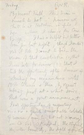 Letter from George to Ruth Mallory, 13 August 1915