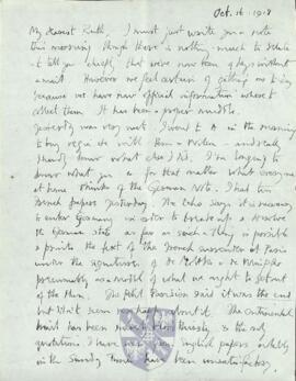 Letter from George to Ruth Mallory, 16 October 1918