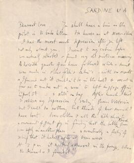 Letter from George to Ruth Mallory, April 1921