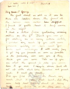 Letter from Ruth to George Mallory, 8 March 1917