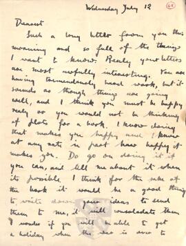 Letter from Ruth to George Mallory, 12 July 1916