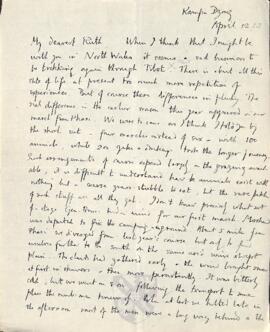 Letter from George to Ruth Mallory, 12 April 1922