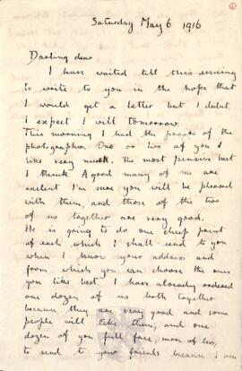 Letter from Ruth to George Mallory, 6 May 1916