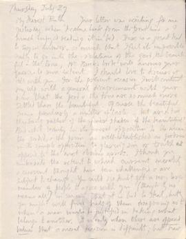 Letter from George to Ruth Mallory, 27 July 1916