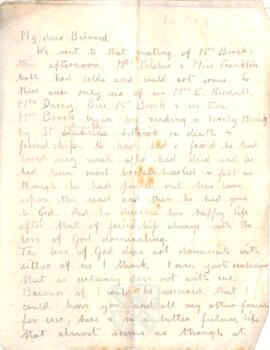 Letter from Ruth to George Mallory, 8 -9 December 1916