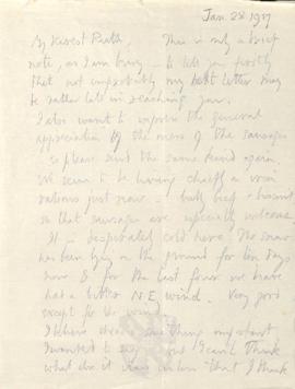 Letter from George to Ruth Mallory, 28 January 1917