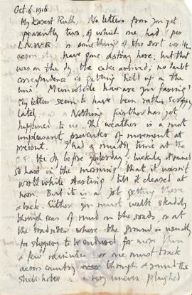 Letter from George to Ruth Mallory, 6 October 1916