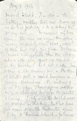 Letter from George to Ruth Mallory, 4 August 1916