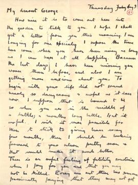 Letter from Ruth to George Mallory, 3 August 1916