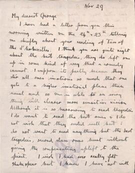 Letter from Ruth to George Mallory, 29 November 1918