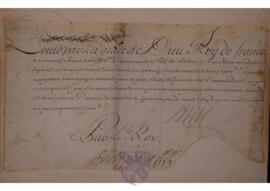 Document signed by Louis XIV