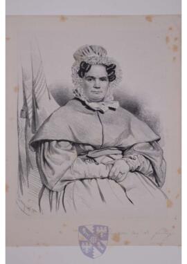 Portrait print of an unidentified woman, possibly Marie-Pétronille de Nelis