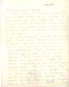 Letter from Ruth to George Mallory, 7 - 8  January 1917