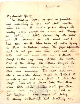 Letter from Ruth to George Mallory, 10 March 1917