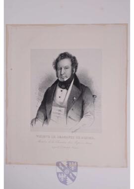 Portrait print of Vicomte Charles Desmanet de Biesme