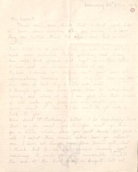 Letter from Ruth Turner to George Mallory, 20 May 1914