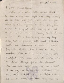 Letter from Ruth to George Mallory, 28  January 1917