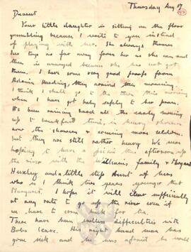 Letter from Ruth to George Mallory, 17  August 1916
