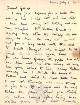 Letter from Ruth to George Mallory, 9 - 10 July 1916