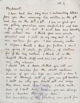 Letter from Ruth to George Mallory, 14 October 1918