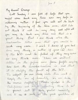 Letter from Ruth to George Mallory, 5 January 1919