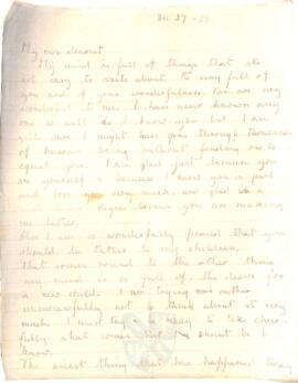 Letter from Ruth to George Mallory, 27 - 28 December 1916