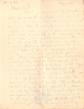 Letter from George to Ruth Mallory, 19 January 1916