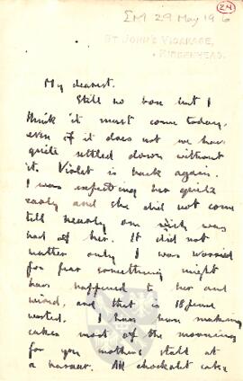 Letter from Ruth to George Mallory, 24 May 1916