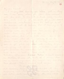 Letter from Ruth Turner to George Mallory, 22 May 1914