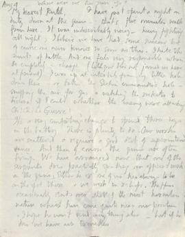 Letter from George to Ruth Mallory, 4 August 1916