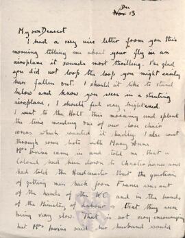 Letter from Ruth to George Mallory, 13 December 1918