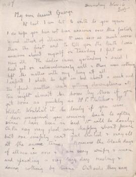 Letter from Ruth to George Mallory, 16 November 1918