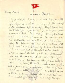 Letter from George to Ruth Mallory, 16-17 January 1923