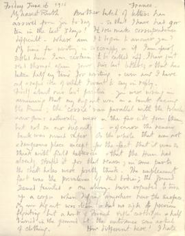 Letter from George to Ruth Mallory, 16 June 1916