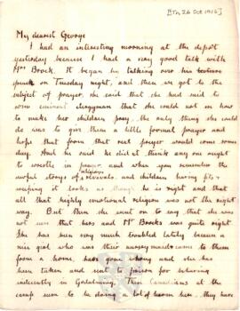 Letter from Ruth to George Mallory, c. 26 October 1916