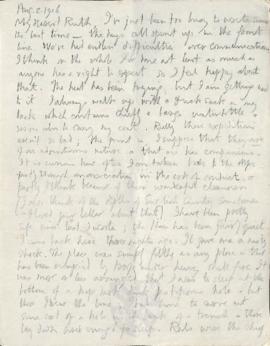 Letter from George to Ruth Mallory, 2 August 1916