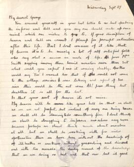 Letter from Ruth to George Mallory, 27 September 1916