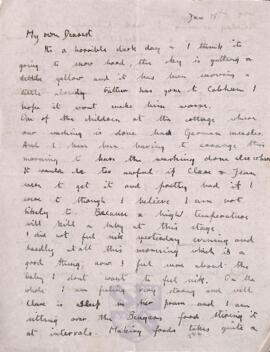 Letter from Ruth to George Mallory, 15  January 1917
