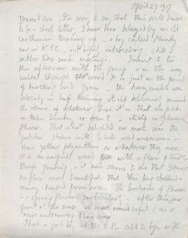 Letter from George to Ruth Mallory, 27 April 1917