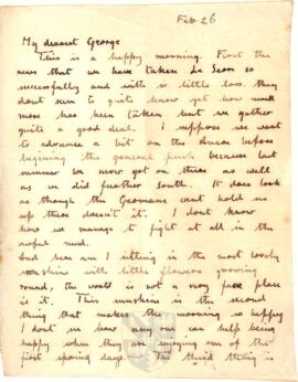 Letter from Ruth to George Mallory, 26 February 1917