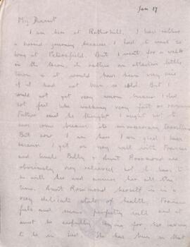 Letter from Ruth to George Mallory, 17  January 1917