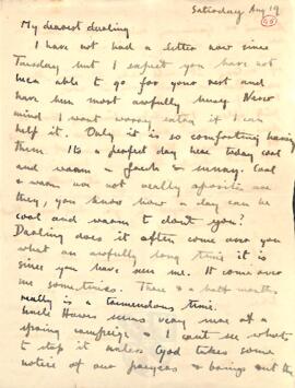 Letter from Ruth to George Mallory, 19  August 1916